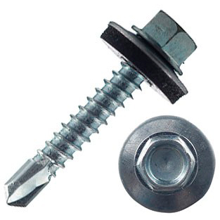Саморез кровельный по металлу 6,3х64 с шайбой EPDM оцинкованный